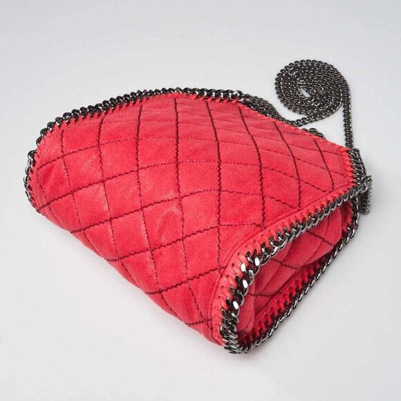 Stella McCartney Pink Quilted Faux Leather Falabella Small Tote Bag - Picture 10 of 11